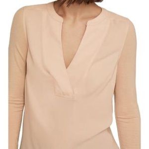 BCBGMaxAzria Maclura Knit Top Bare Pink Sz Xs